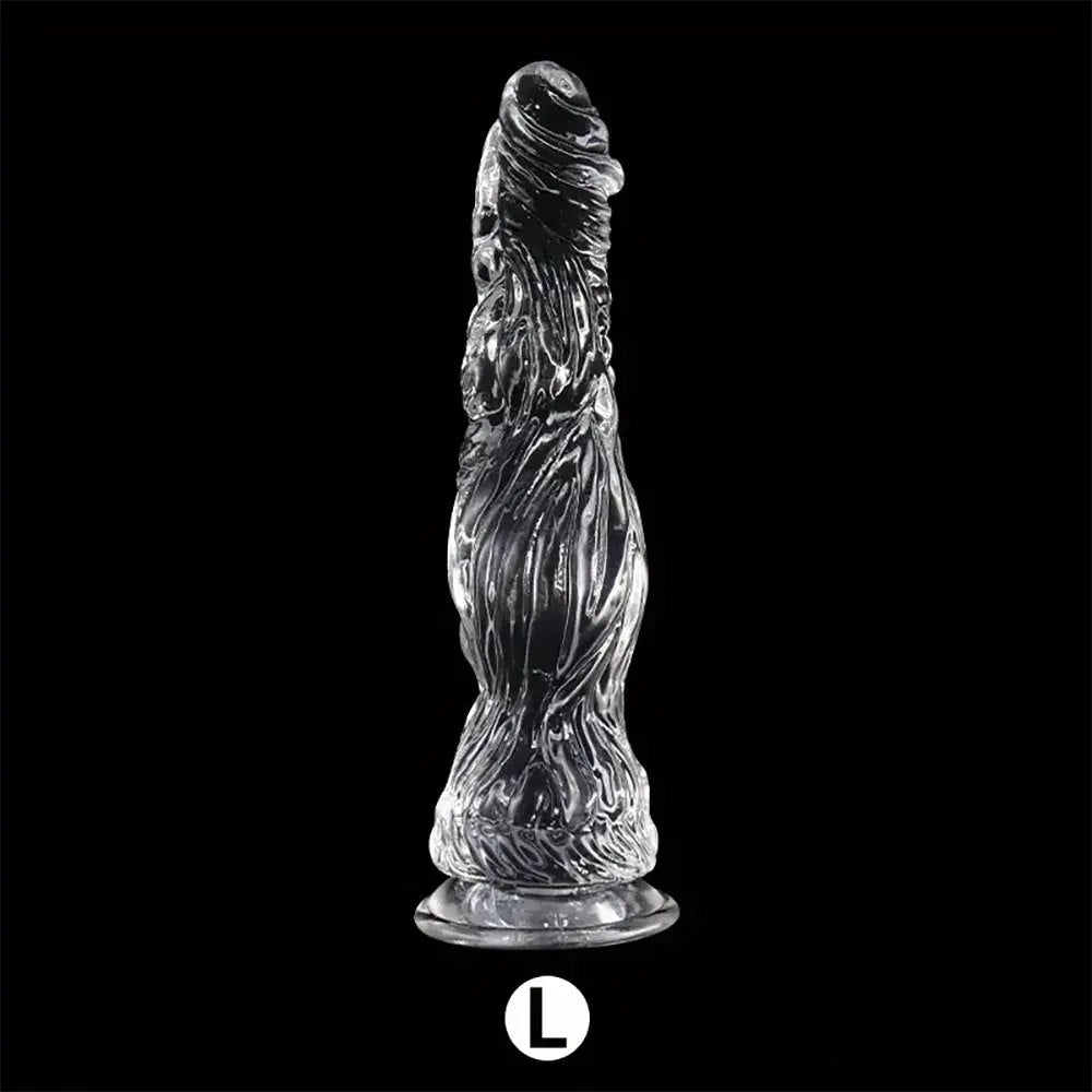 Clear textured realistic dildo, photo 18
