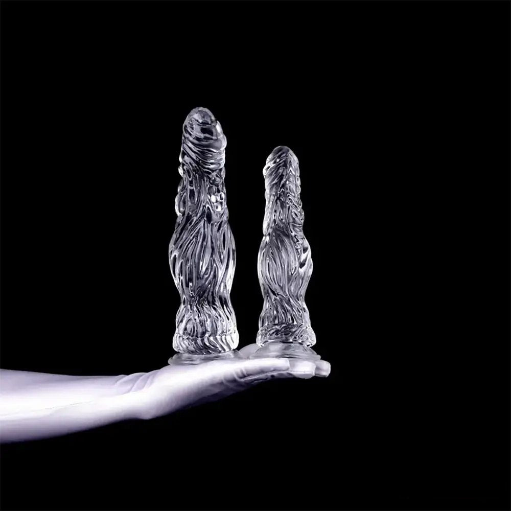 Clear textured realistic dildo, photo 4