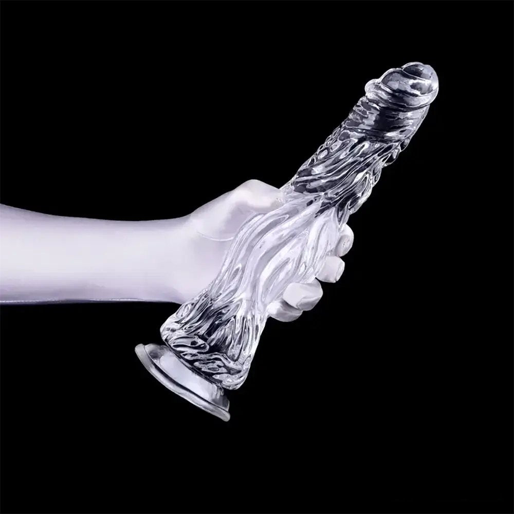 Clear textured realistic dildo, photo 5
