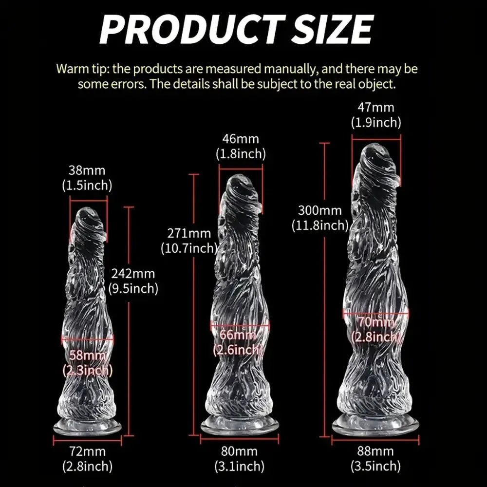Clear textured realistic dildo, photo 7