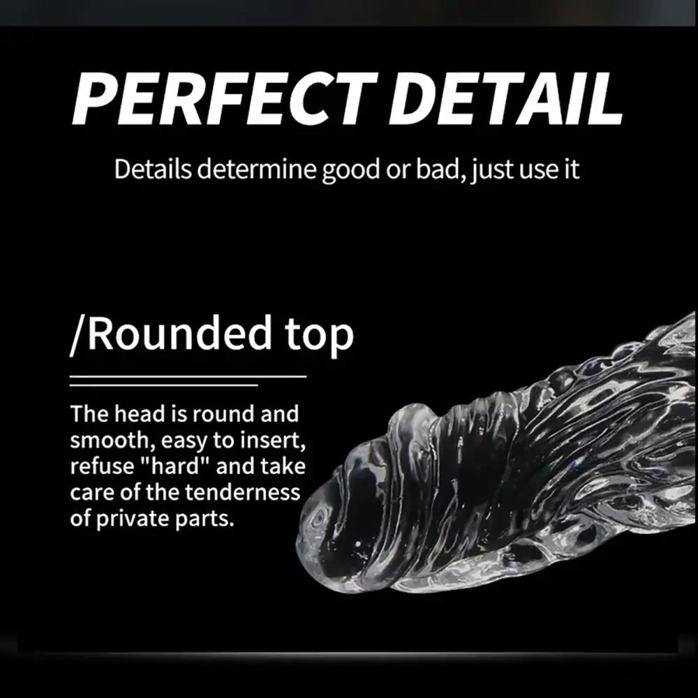 Clear textured realistic dildo, photo 8
