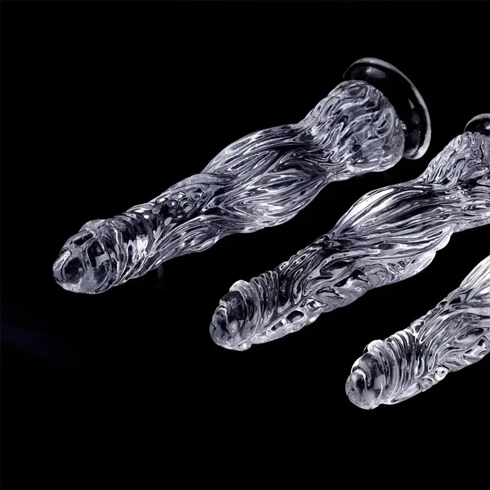 Clear textured realistic dildo, photo 9