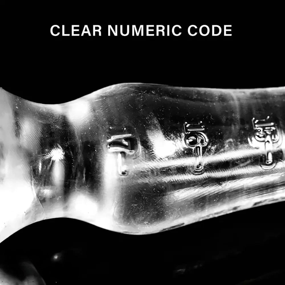 Clear tpe curved depth-marked anal plug, photo 3