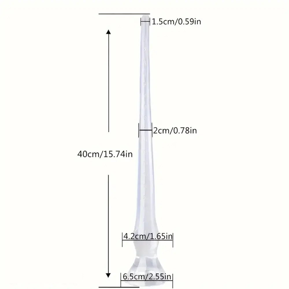 Clear tpe curved depth-marked anal plug, photo 4