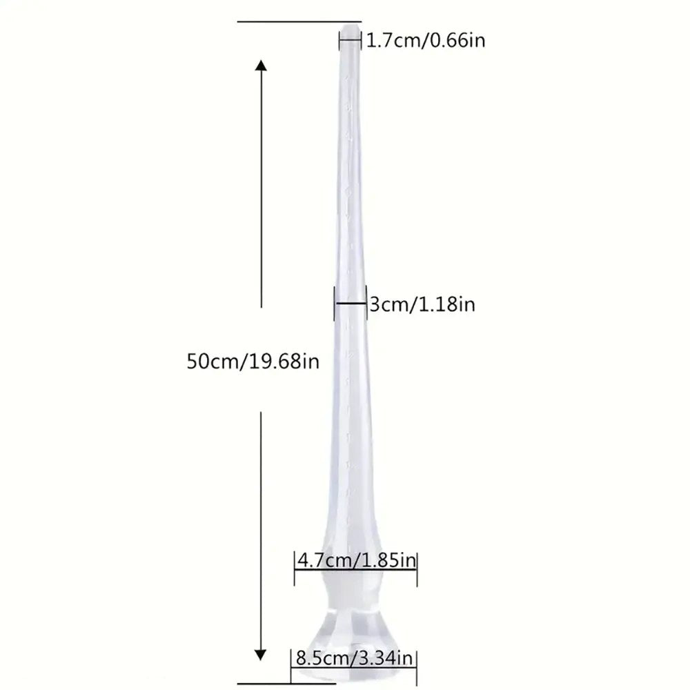 Clear tpe curved depth-marked anal plug, photo 5