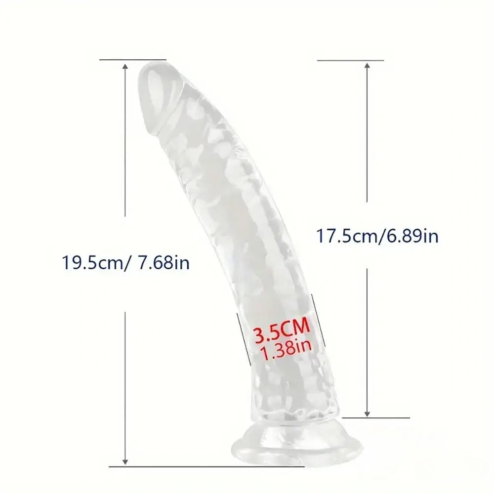Clear tpe realistic dildo, photo 12