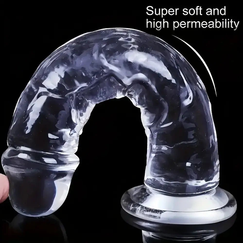Clear tpe realistic dildo, photo 6