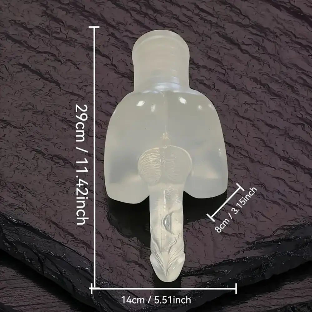 Clear tpe pocket pussy stroker, photo 3