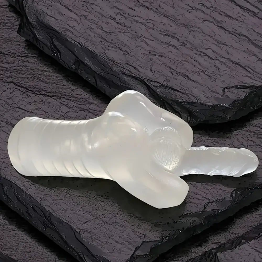 Clear tpe pocket pussy stroker, photo 4