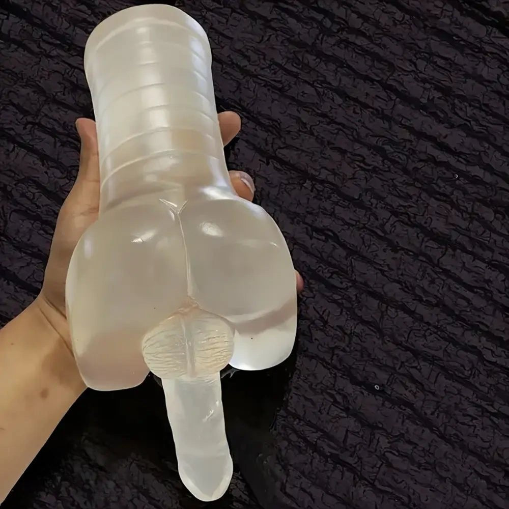 Clear tpe pocket pussy stroker, photo 5