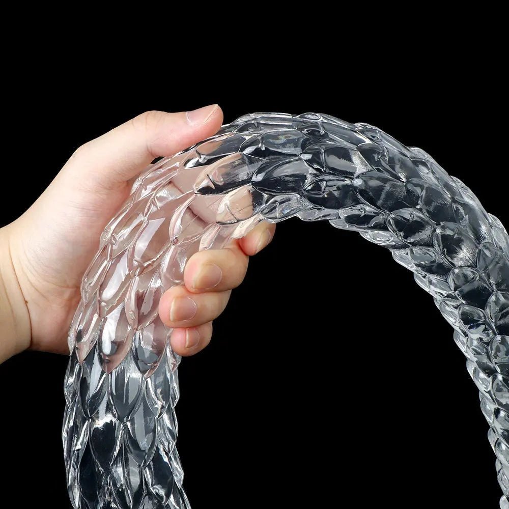 Clear scaled texture tpe dildo, photo 10