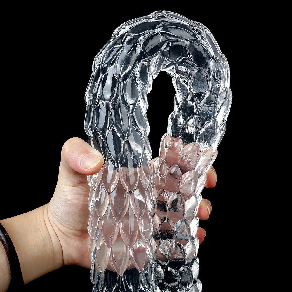 Clear scaled texture tpe dildo, photo 3