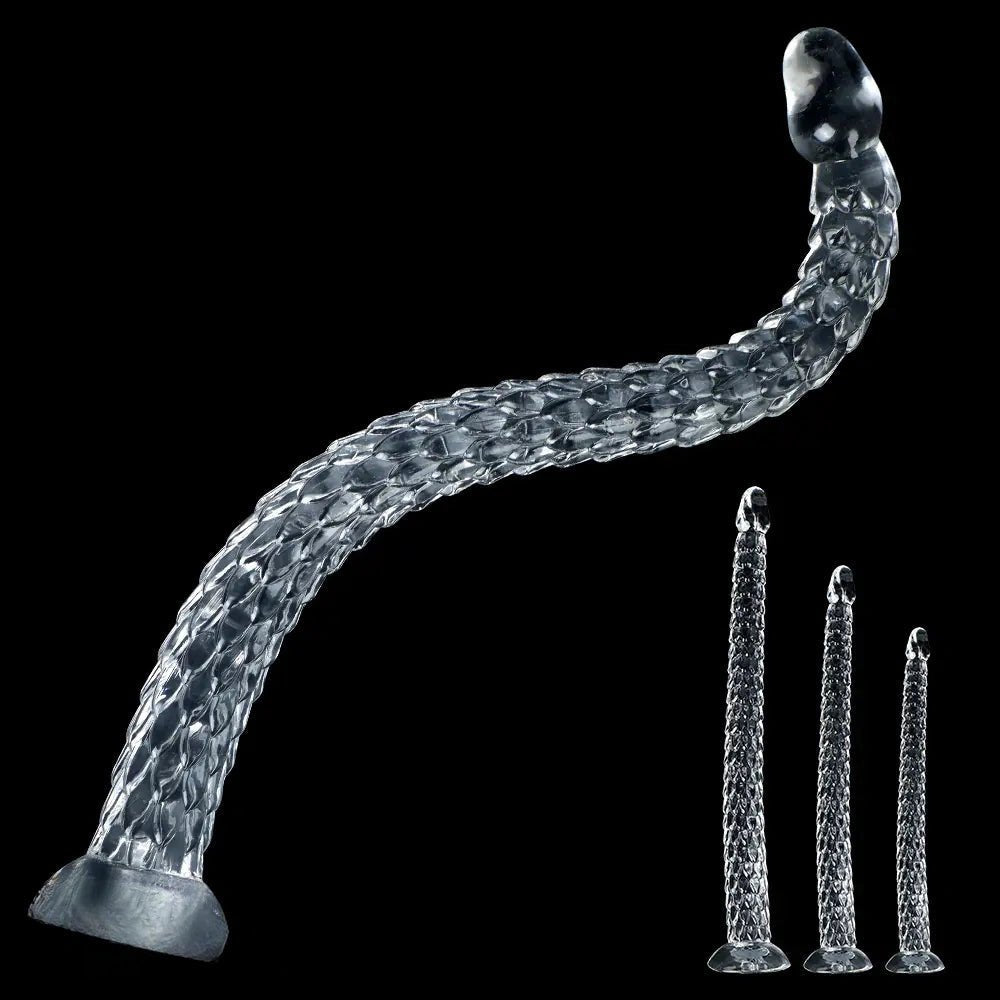 Clear scaled texture tpe dildo, photo 6