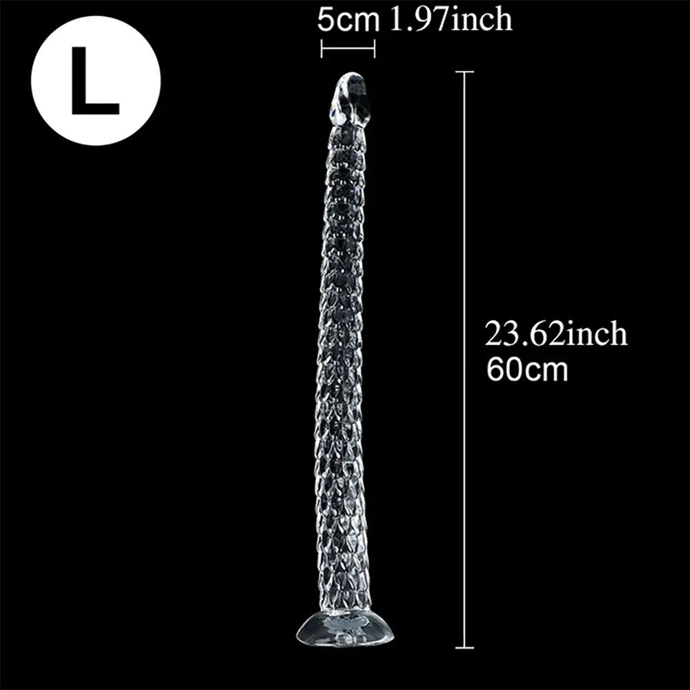 Clear scaled texture tpe dildo, photo 7