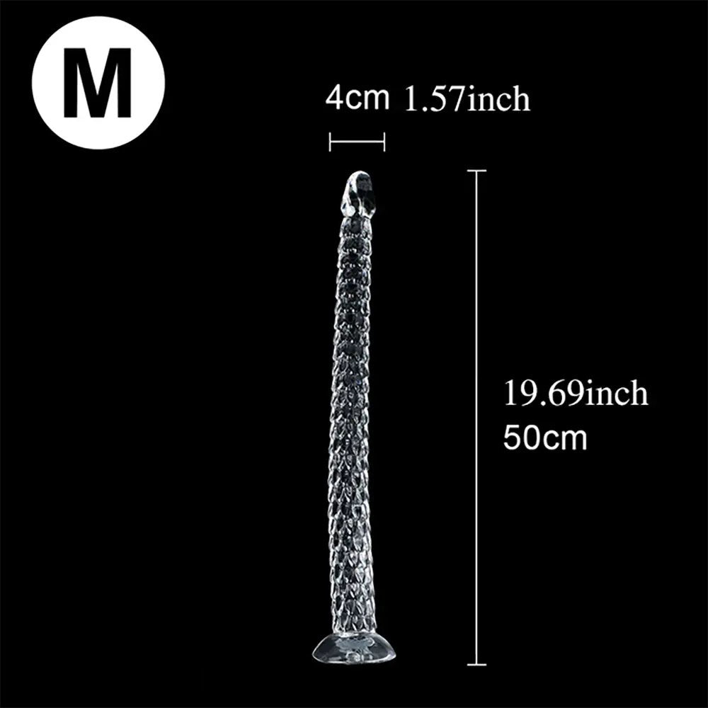 Clear scaled texture tpe dildo, photo 8