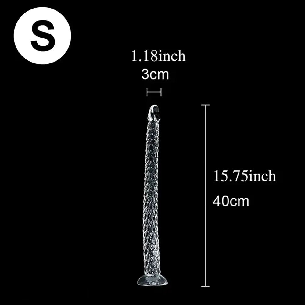 Clear scaled texture tpe dildo, photo 9