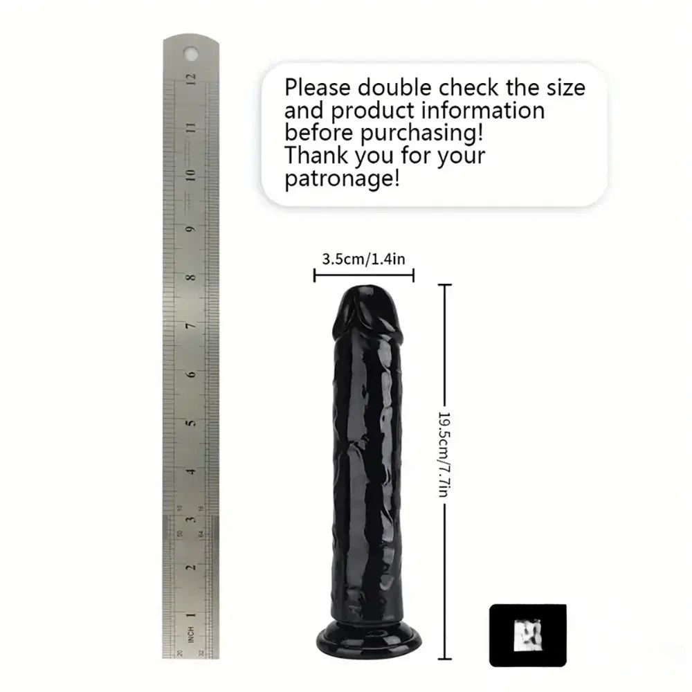 Black tpe suction cup dildo