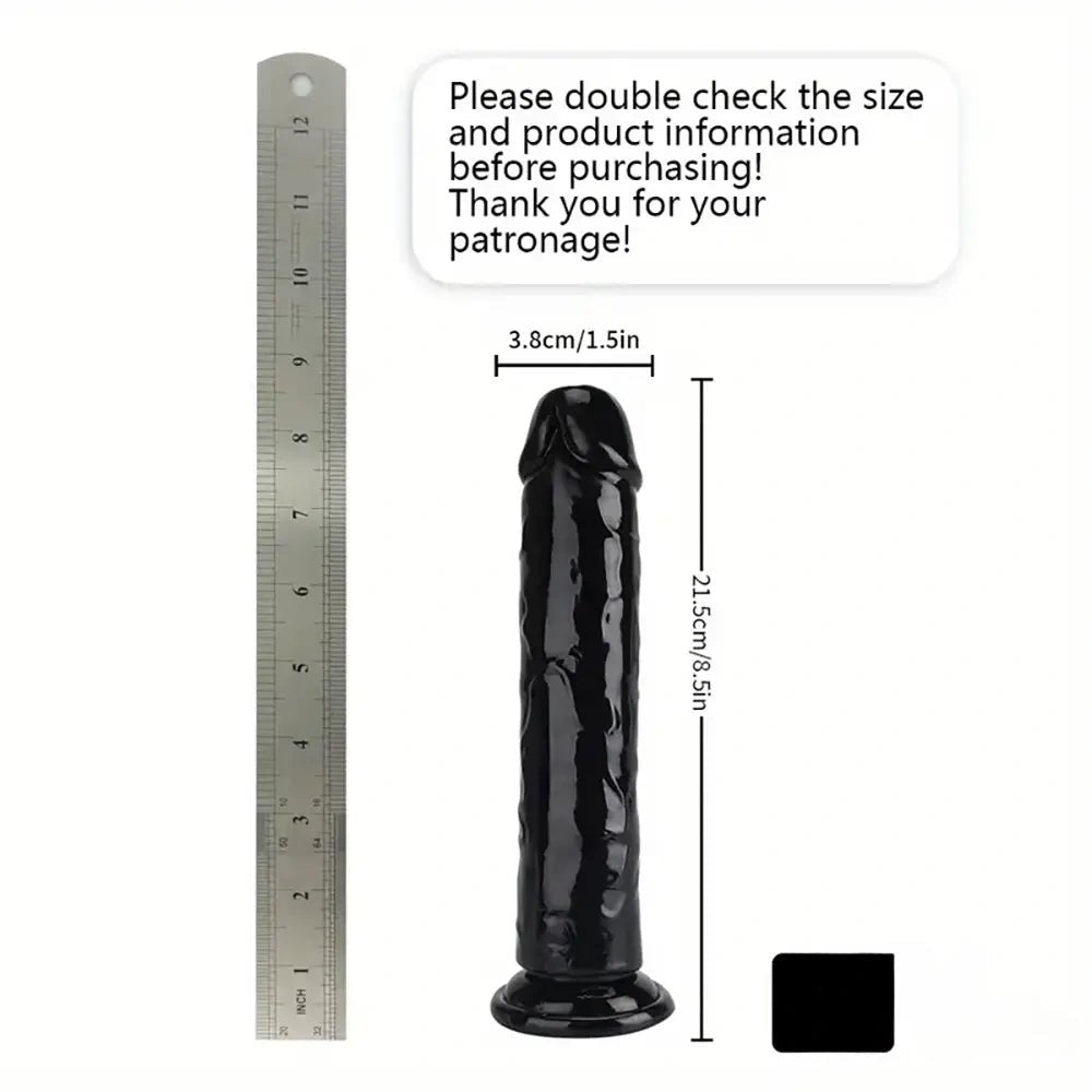 Black tpe suction cup dildo