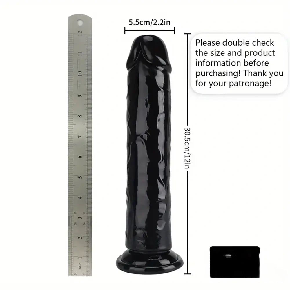 Black tpe suction cup dildo