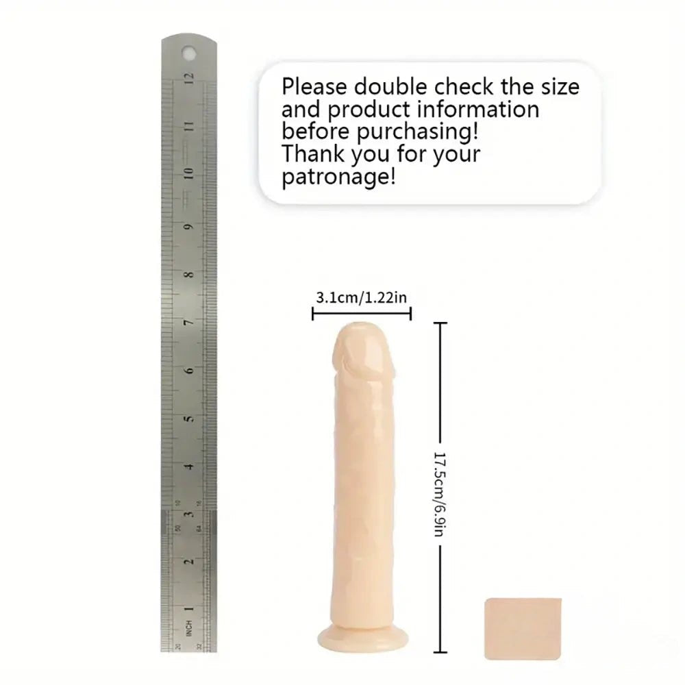Flesh tpe suction cup dildo
