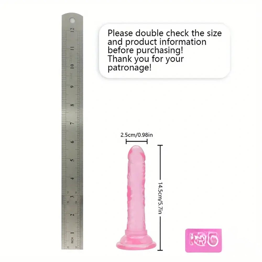 Pink tpe suction cup dildo