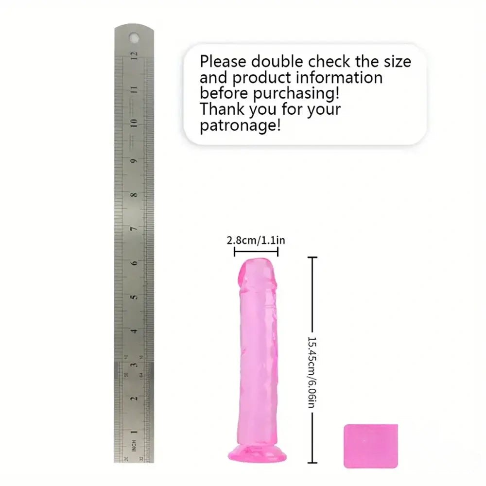 Pink tpe suction cup dildo