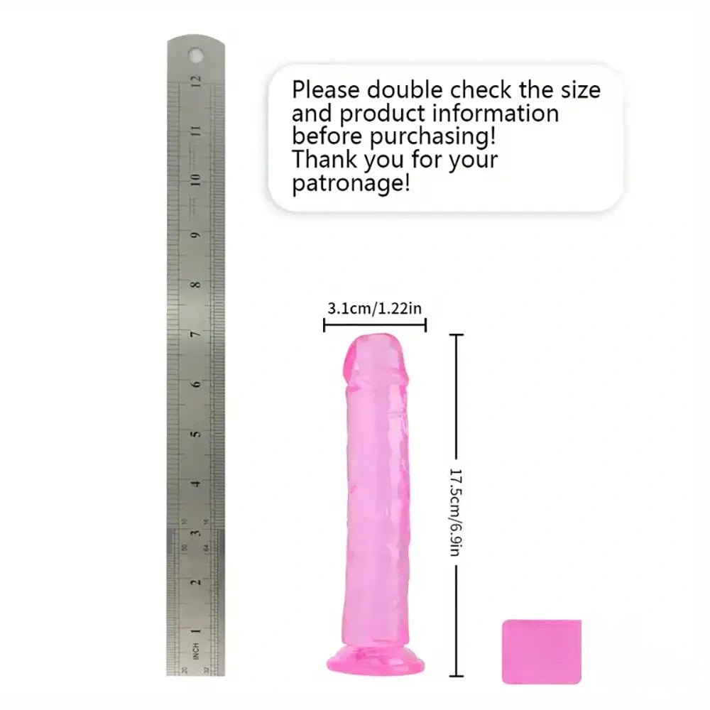 Pink tpe suction cup dildo