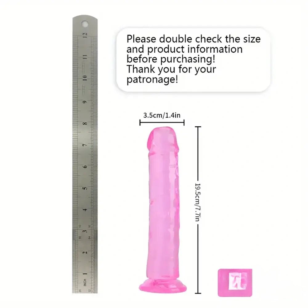 Pink tpe suction cup dildo