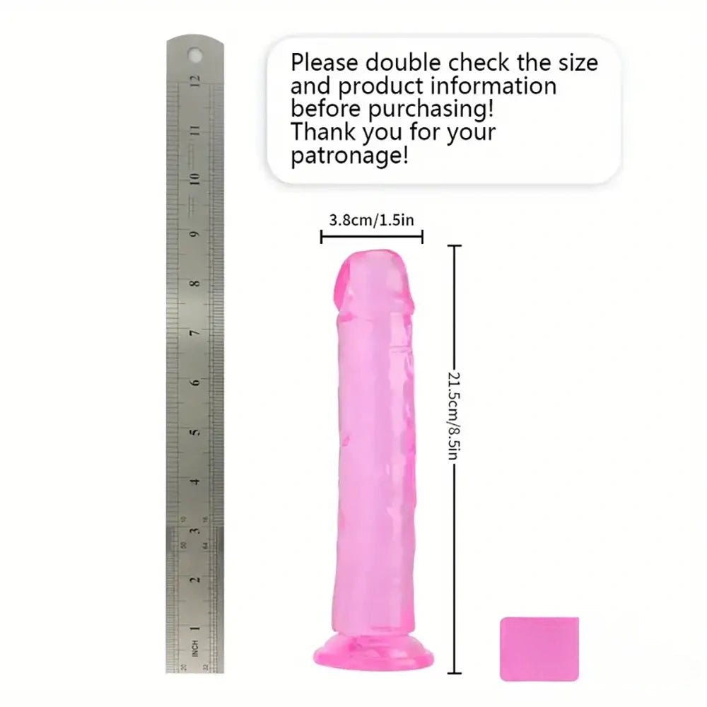 Pink tpe suction cup dildo