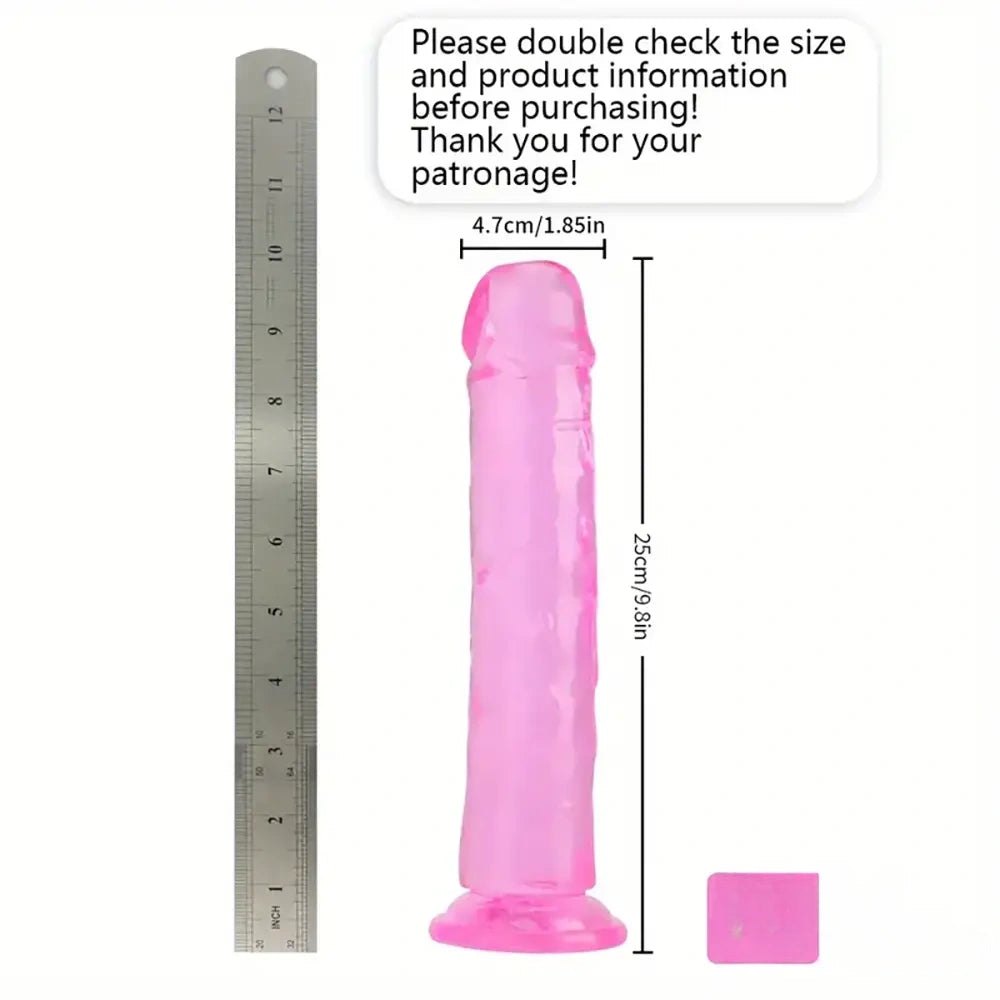 Pink tpe suction cup dildo