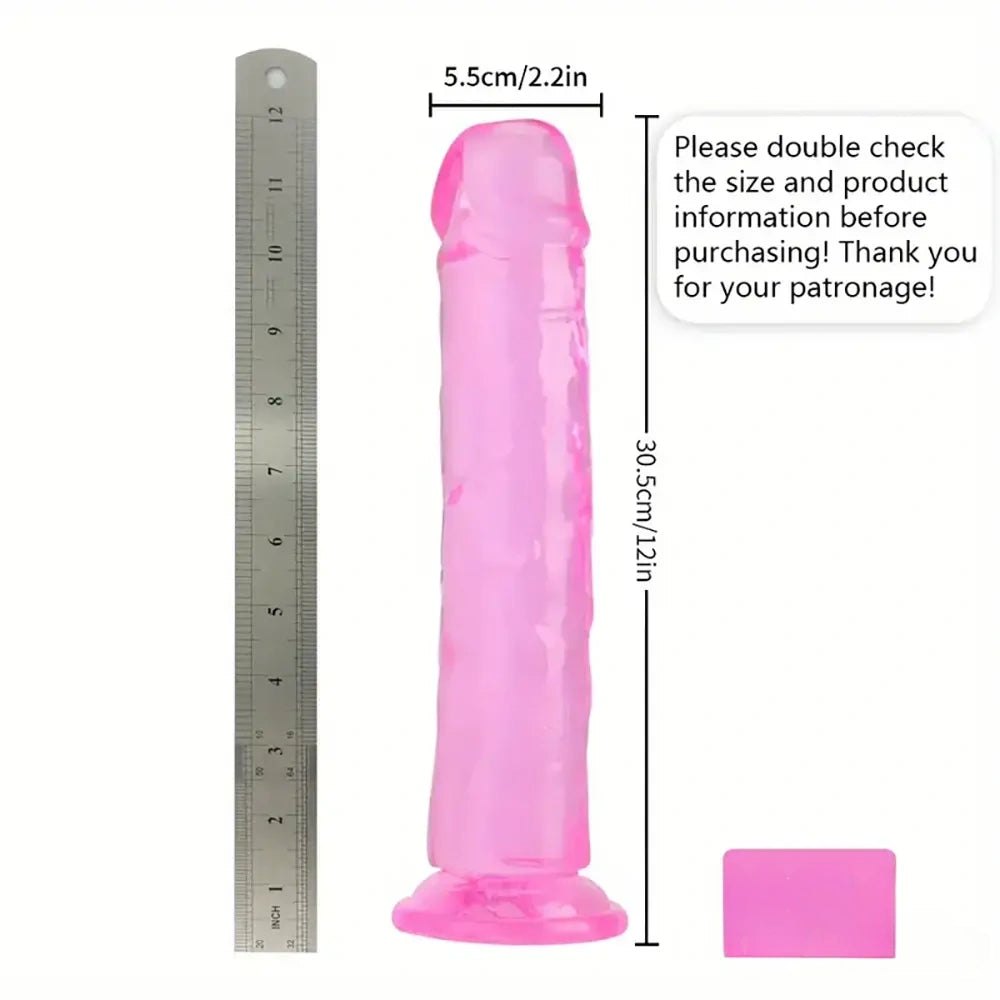 Pink tpe suction cup dildo