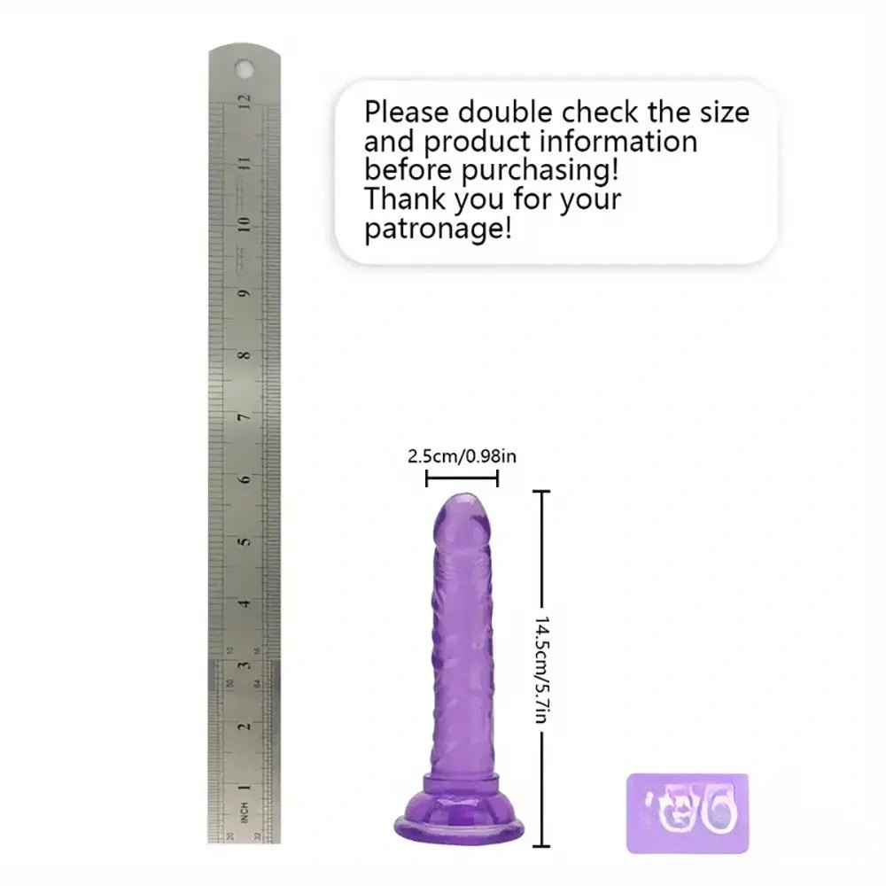Purple tpe suction cup dildo