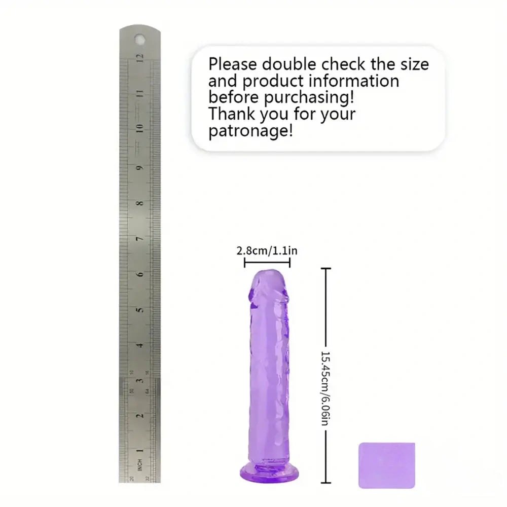 Purple tpe suction cup dildo