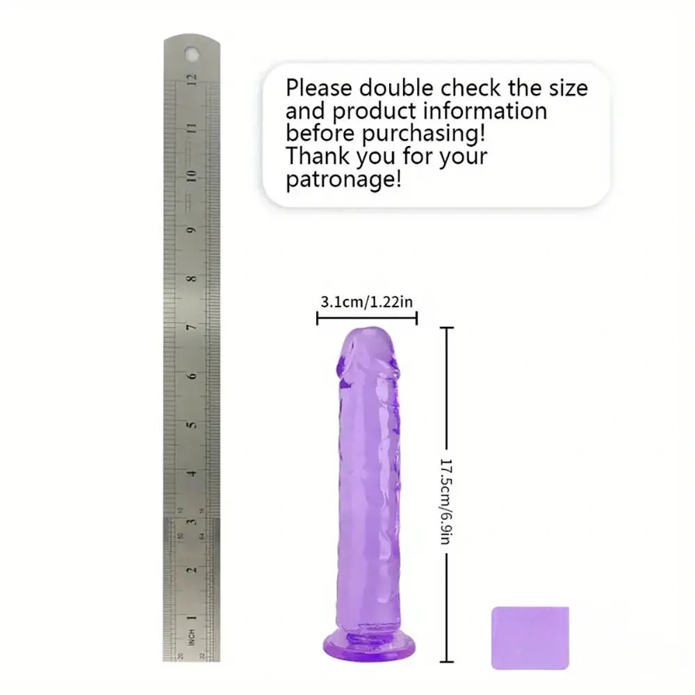 Purple tpe suction cup dildo
