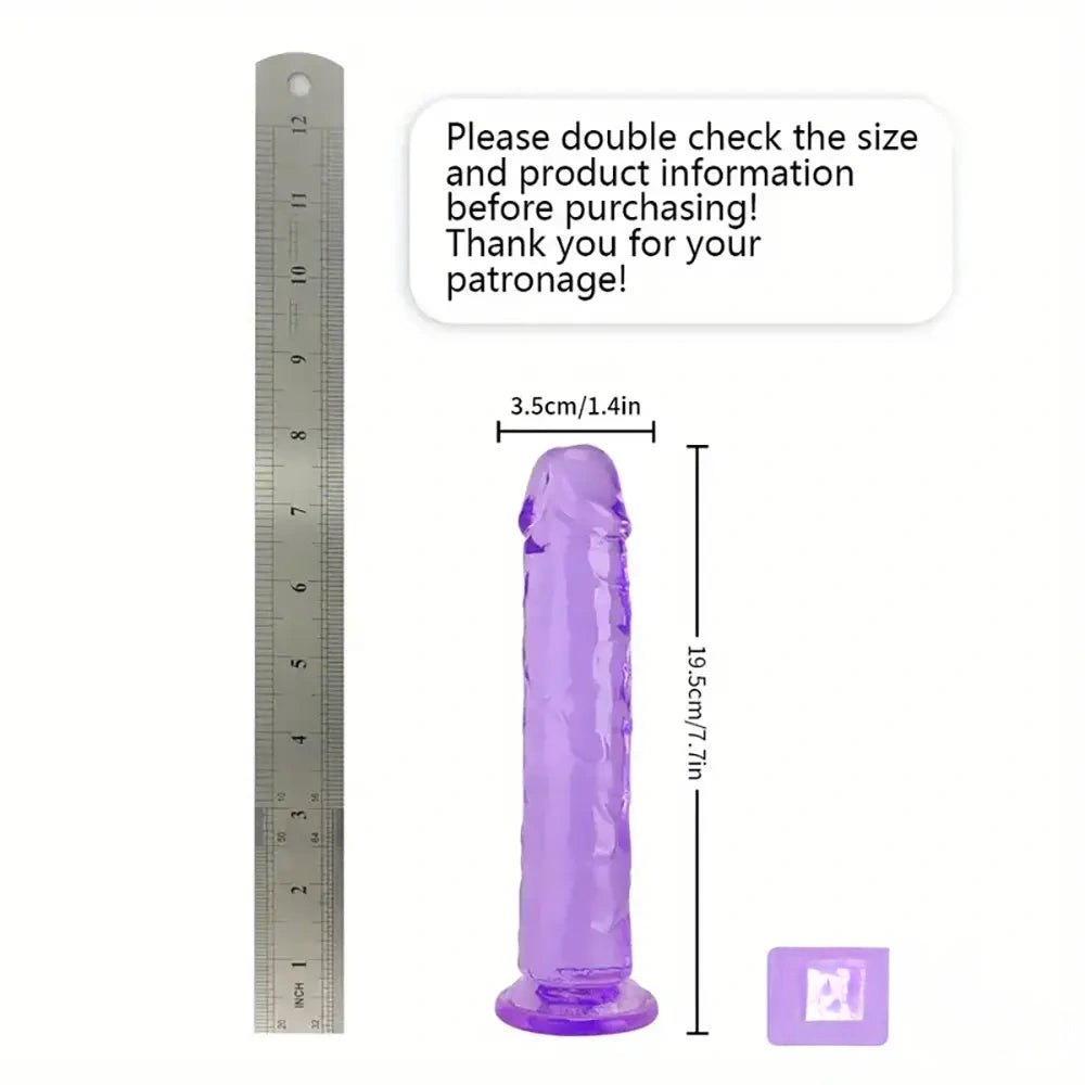 Purple tpe suction cup dildo