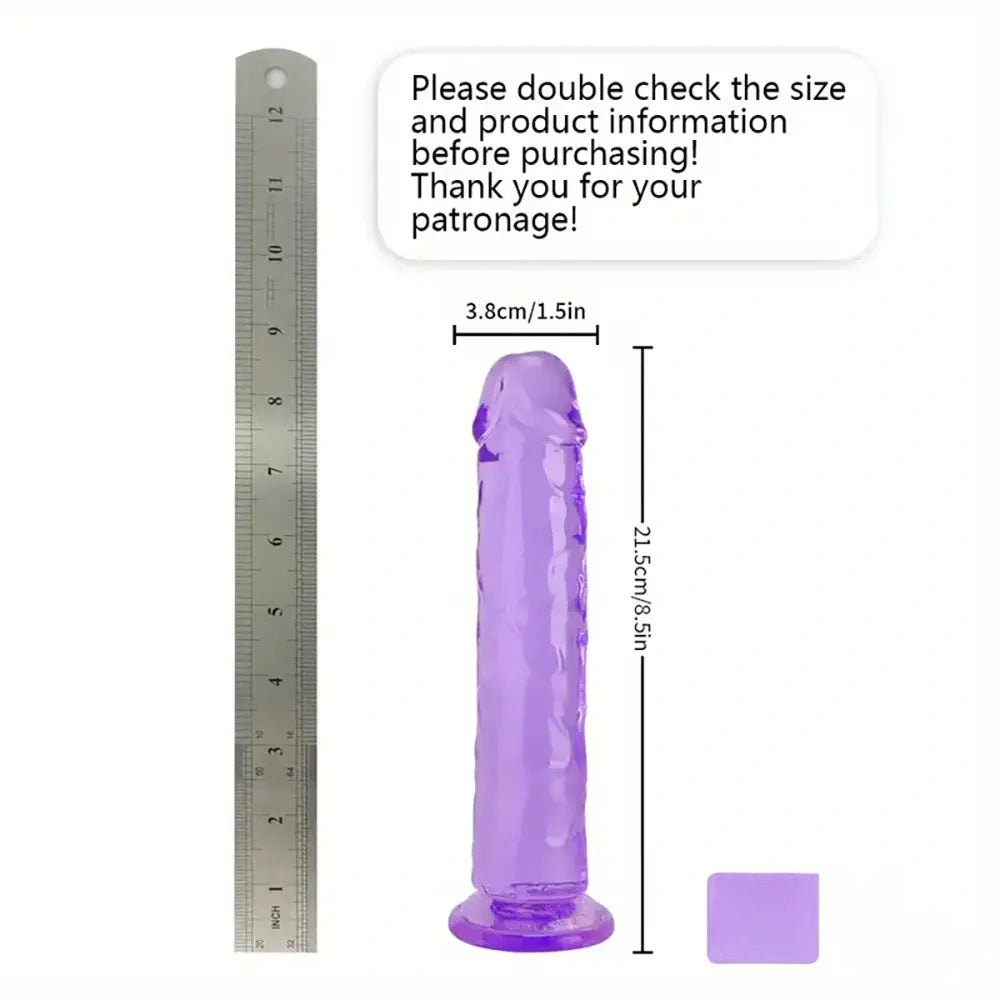 Purple tpe suction cup dildo