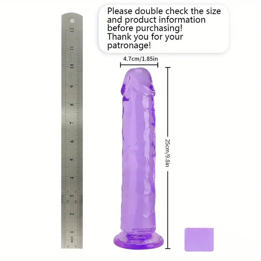 Purple tpe suction cup dildo