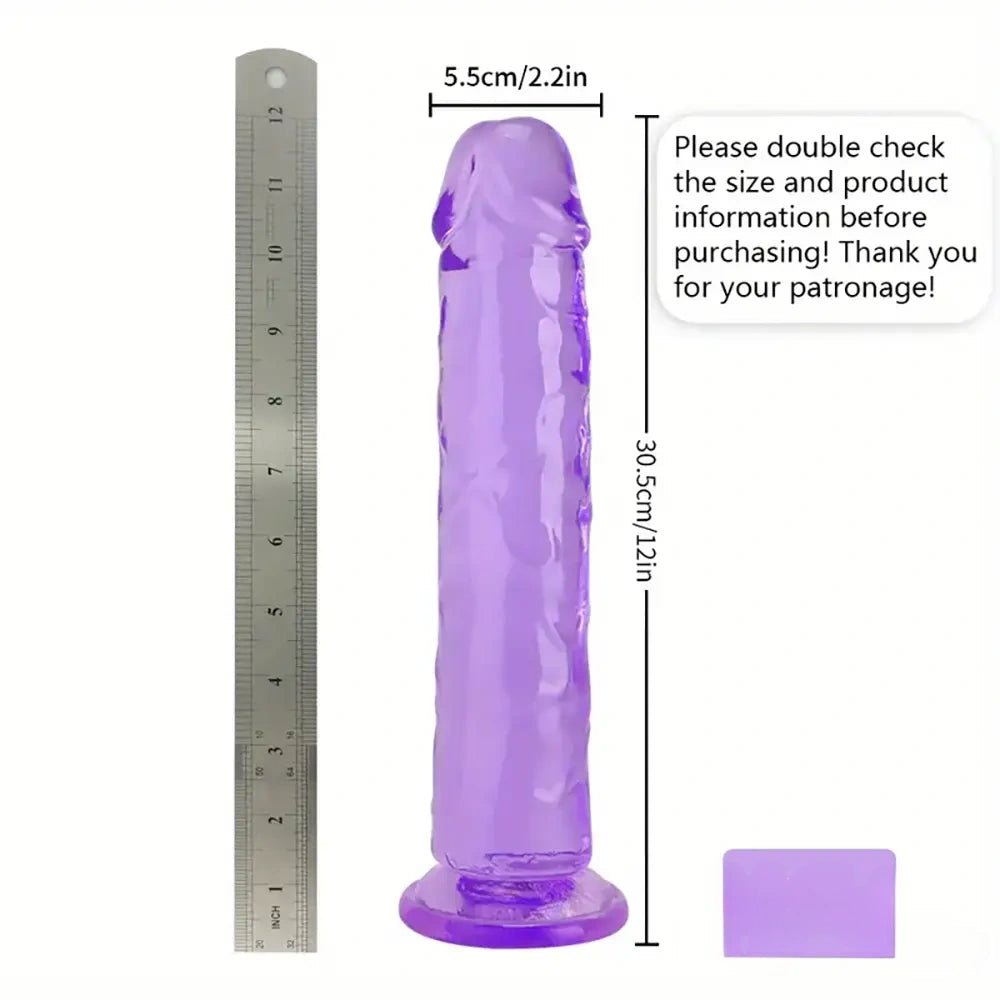Purple tpe suction cup dildo