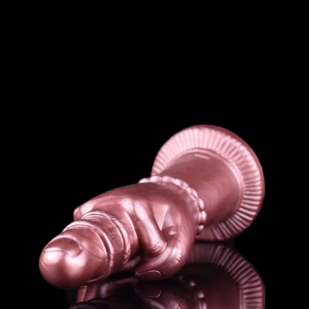 Pink clenched fist silicone dildo, photo 5