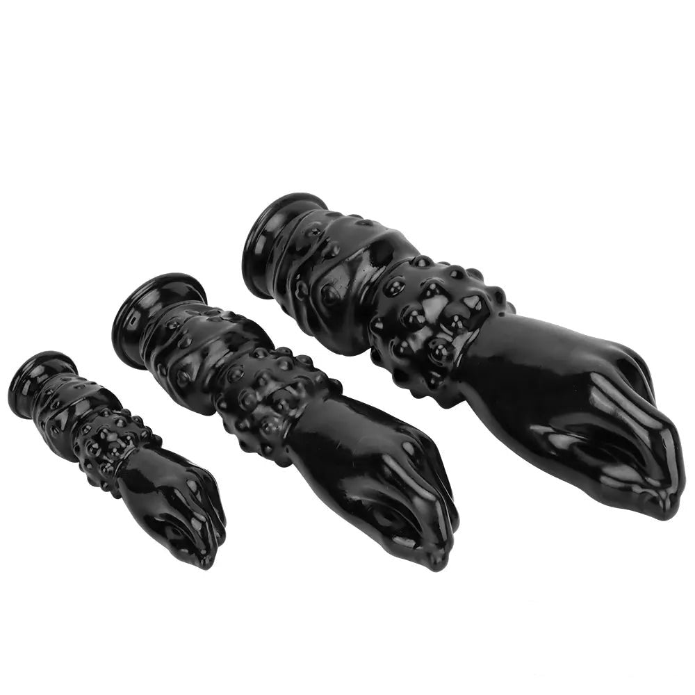 Black PVC clenched fist dildo, photo 13