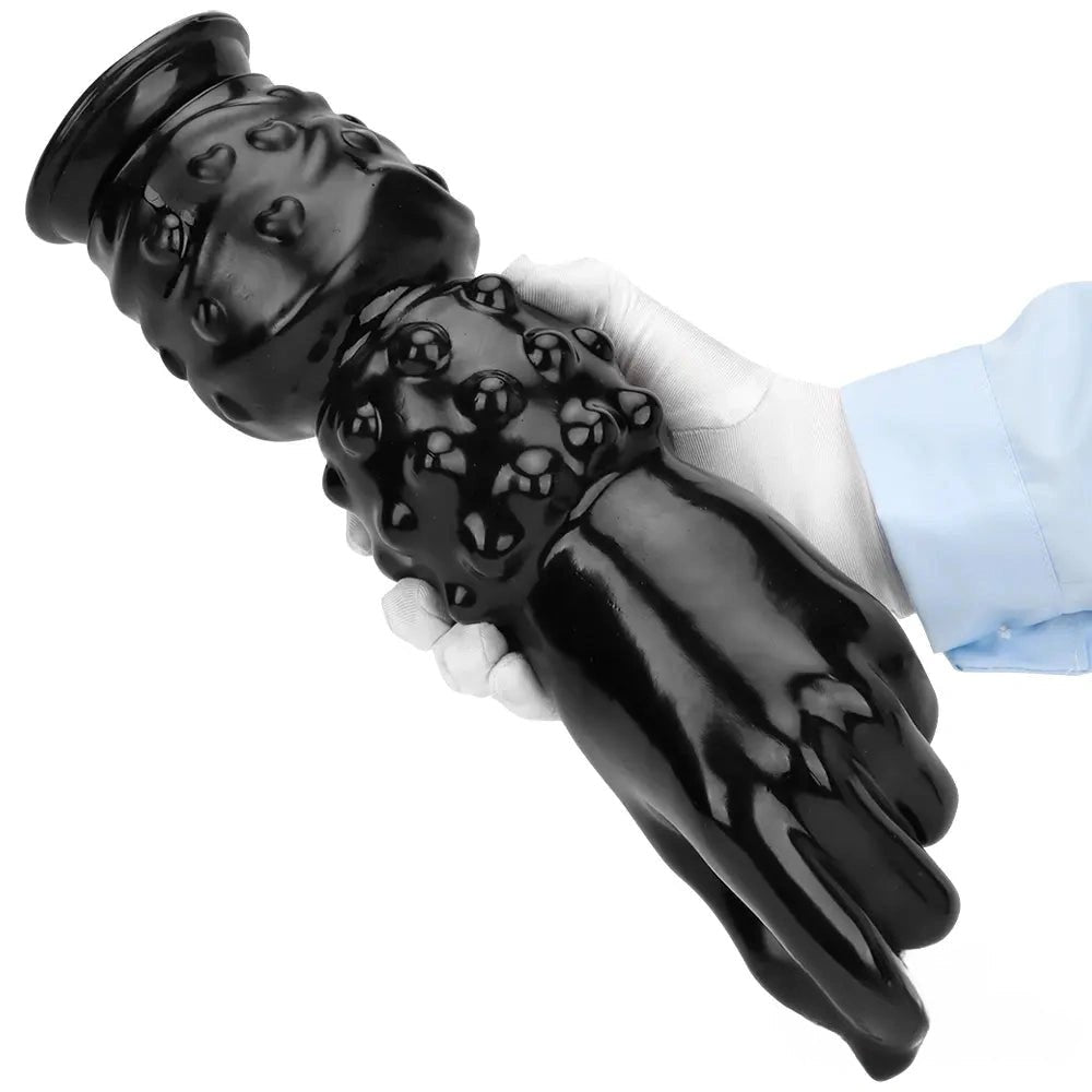 Black PVC clenched fist dildo, photo 14