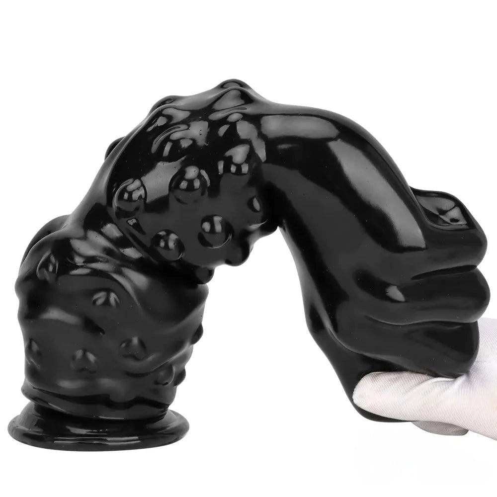 Black PVC clenched fist dildo, photo 15