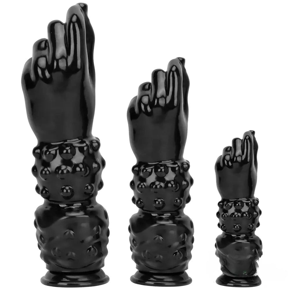 Black PVC clenched fist dildo, photo 7