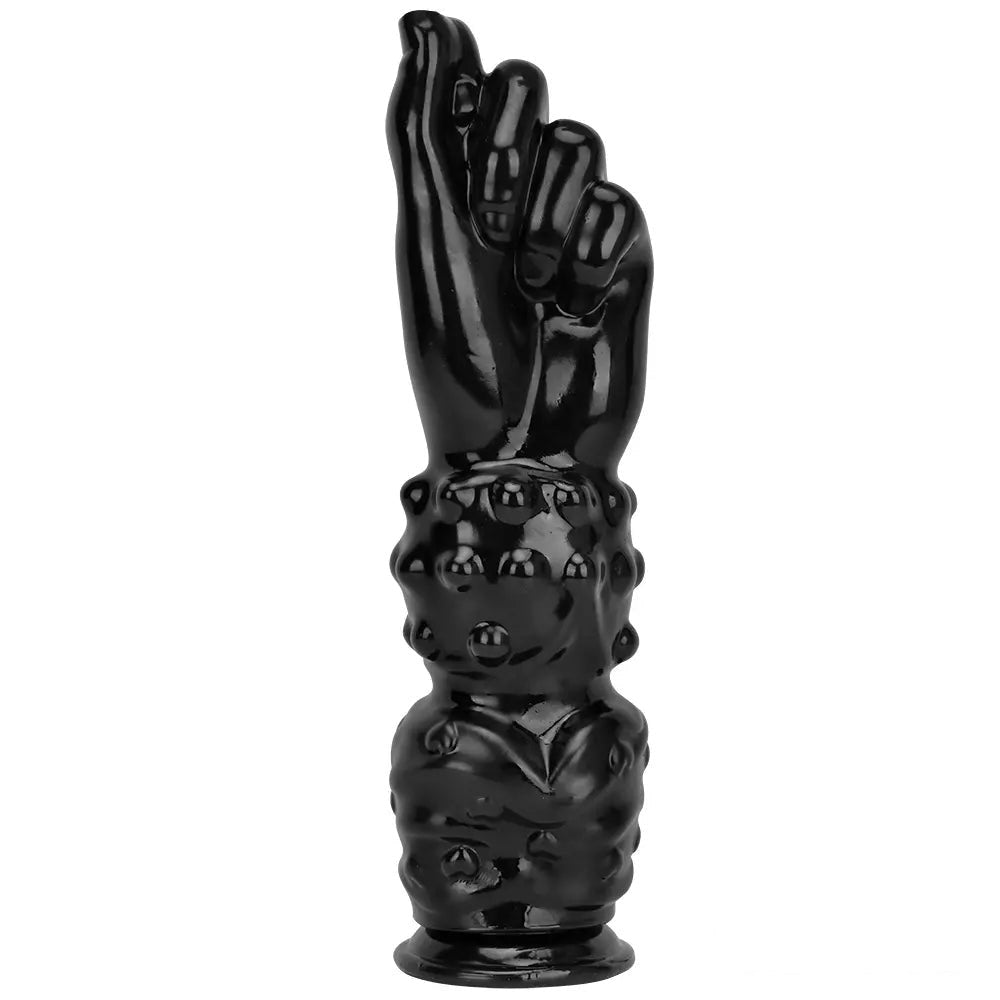 Black PVC clenched fist dildo, photo 8