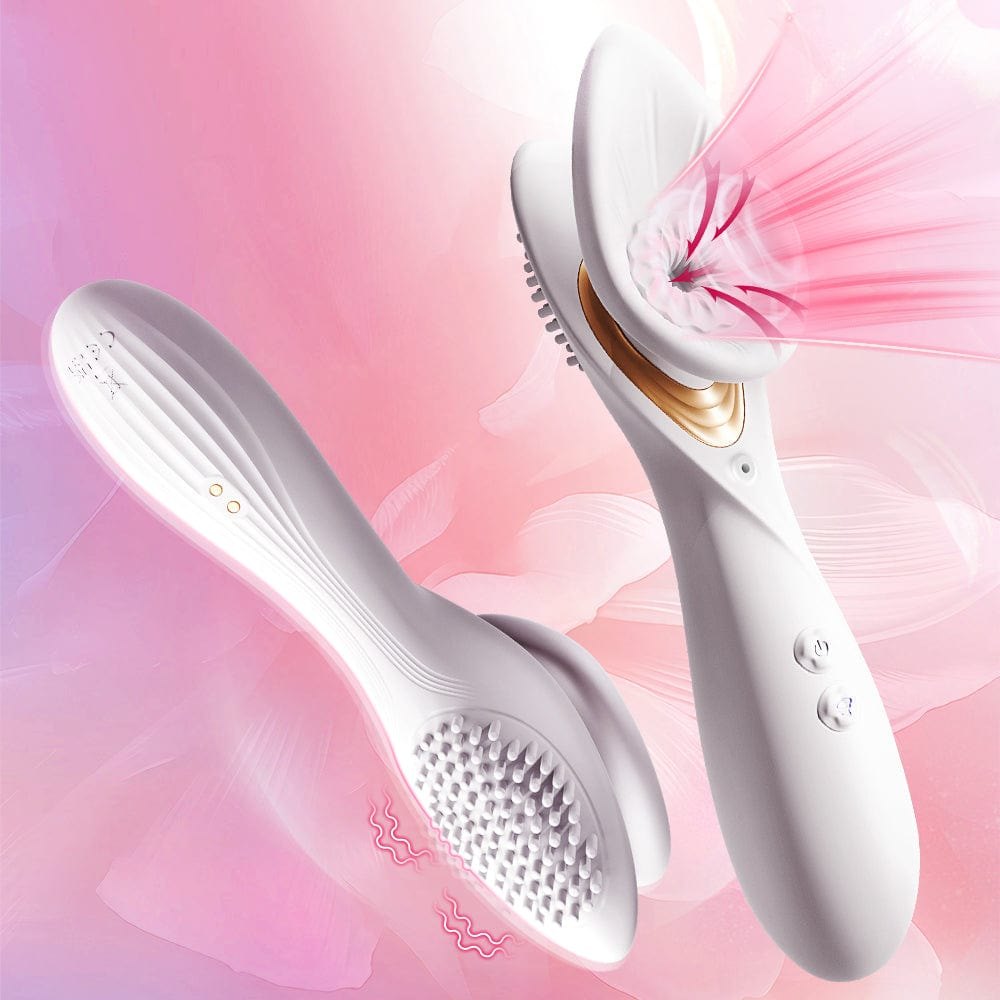 White clitoral suction and vibration massager, photo 10