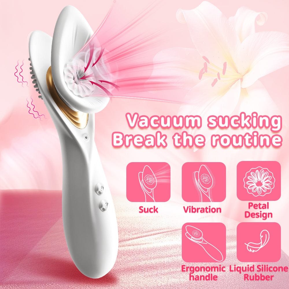 White clitoral suction and vibration massager, photo 3
