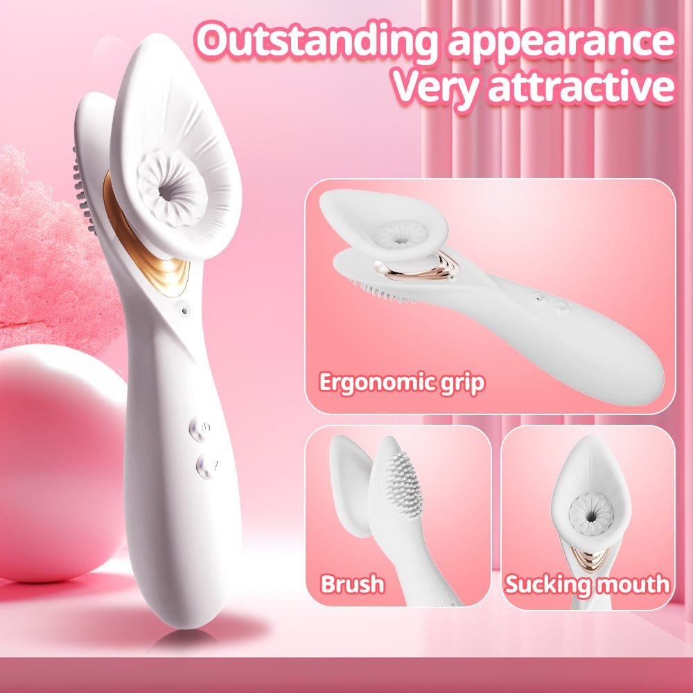 White clitoral suction and vibration massager, photo 5