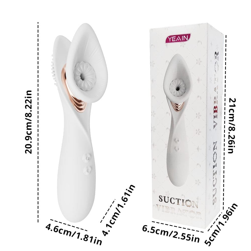 White clitoral suction and vibration massager, photo 8