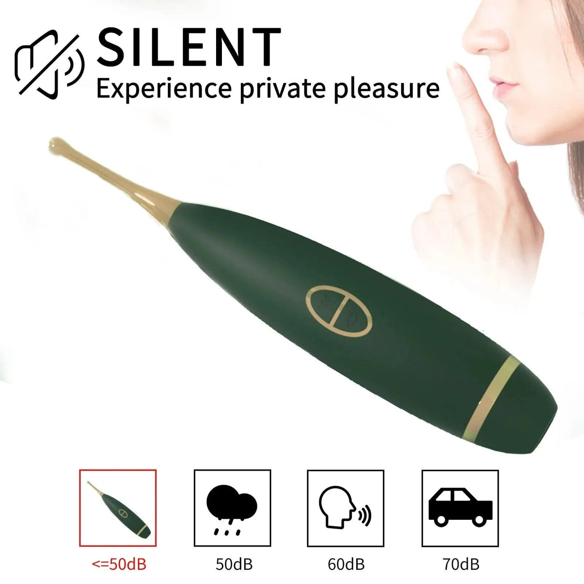 Clitoral suction vibrator pen with flower-tip head, photo 4
