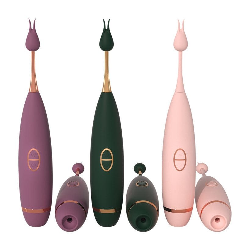 Clitoral suction vibrator pen with flower-tip head, photo 7